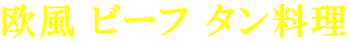 欧風 ビーフ タン料理