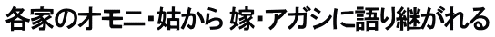 各家のオモニ・姑から 嫁・アガシに語り継がれる