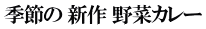 季節の 新作 野菜カレー